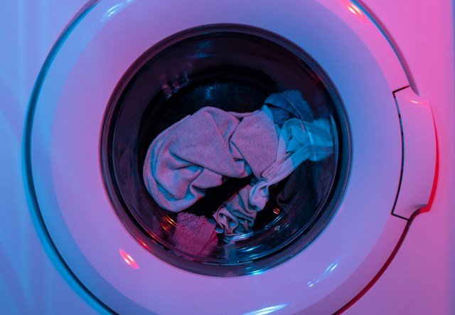 Laundry drum close up
